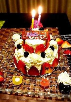 誕生日ケーキ♡２段デコ♡クリスマスにも-レシピのメイン写真