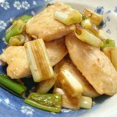 A picture of 【鶏ささみとねぎの塩麹焼き】@メモ用.