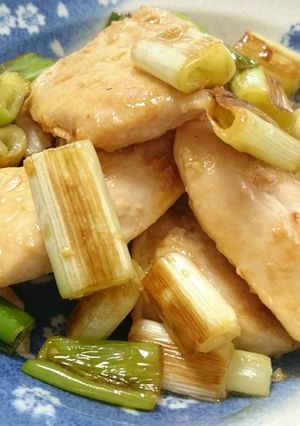 【鶏ささみとねぎの塩麹焼き】@メモ用-レシピのメイン写真