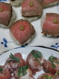 ローストビーフと生ハムの手まり寿司-レシピのメイン写真