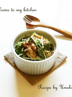 水菜とカニカマの♪胡麻マヨぽんサラダ-レシピのメイン写真