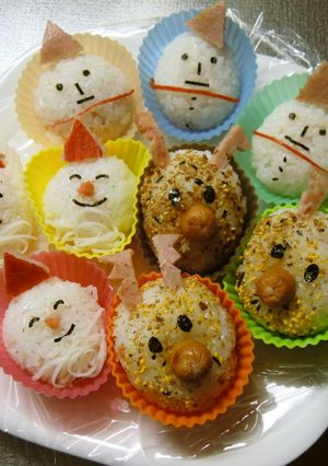クリスマスおにぎり-レシピのメイン写真