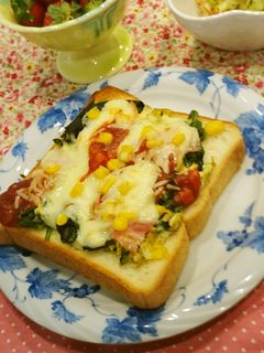 ほうれん草エッグ トースト-レシピのメイン写真