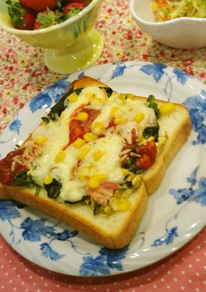 ほうれん草エッグ　トースト-レシピのメイン写真