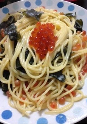 イクラとワカメの超簡単クリームパスタ-レシピのメイン写真