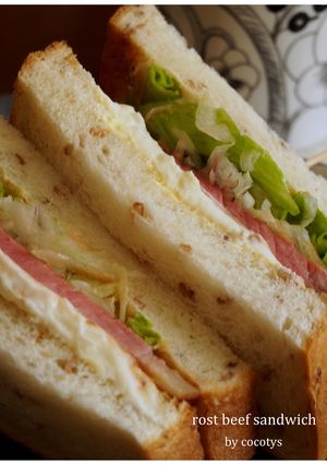 たっぷり野菜のローストビーフサンド-レシピのメイン写真