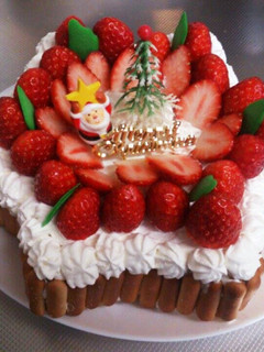 クリスマスに!星型いちごケーキ-レシピのメイン写真