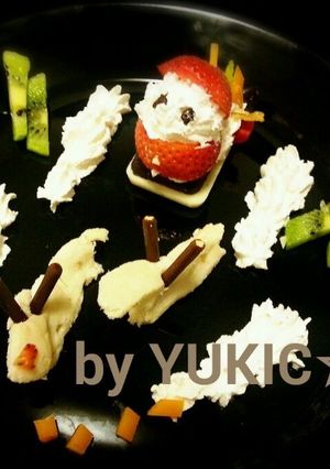 ソリにのった♡苺サンタさん-レシピのメイン写真