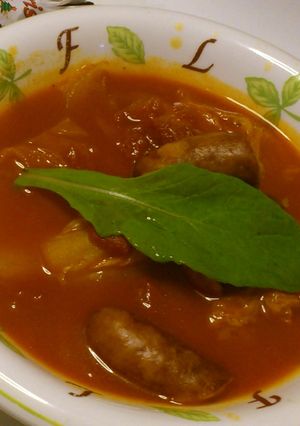 白菜とウインナーのトマトスープ-レシピのメイン写真