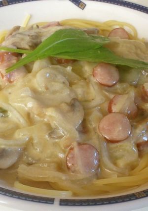 マッシュルーム☆ウインナーのスパゲッティ-レシピのメイン写真