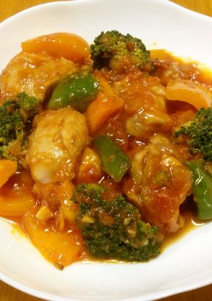 鶏肉と野菜のトマトソース煮込み♫-レシピのメイン写真
