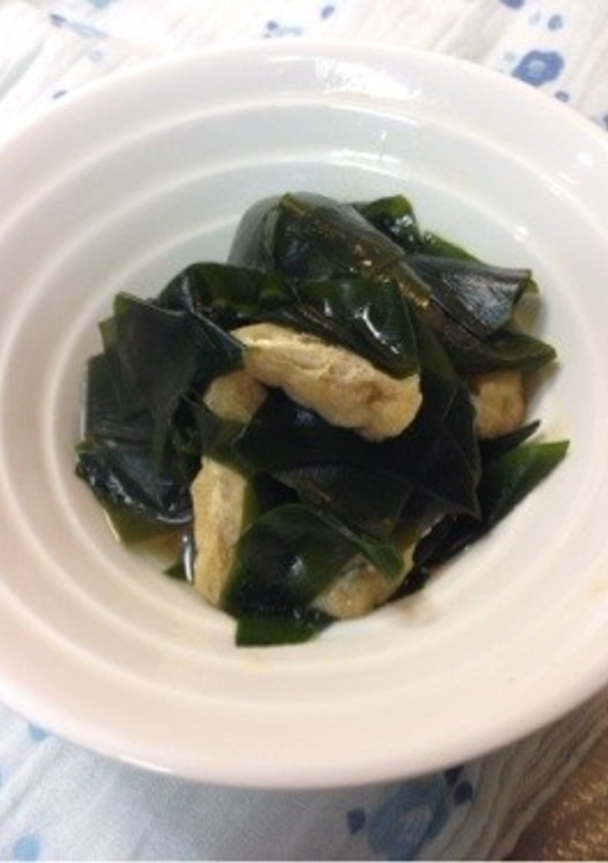 ワカメと油揚げの煮物-レシピのメイン写真