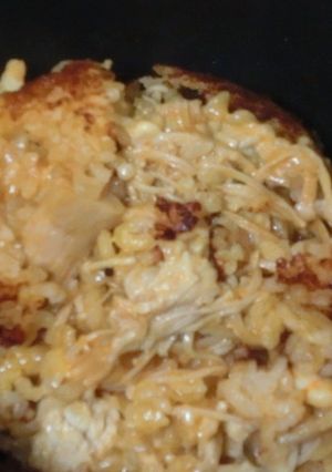 鍋の残りで炊き込みご飯　鍋リメイクご飯-レシピのメイン写真