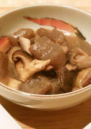 コンニャクと椎茸の生姜炒め煮-レシピのメイン写真