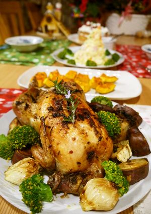 簡単♪薪ストーブのオーブンで鶏の丸焼き-レシピのメイン写真
