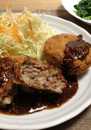 れんこん入り和風メンチカツ-レシピのメイン写真