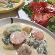 かつお菜のチキンクリーム煮♡