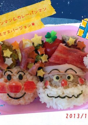キャラ弁♪アンパンマンクリスマス♪-レシピのメイン写真