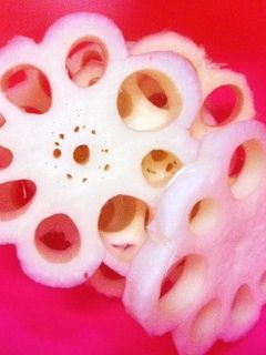 花れんこんを♥型抜きで簡単に作る方法-レシピのメイン写真
