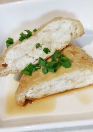 鶏つくね巾着の甘辛煮-レシピのメイン写真