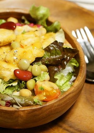 ささみのチリマヨサラダ丼-レシピのメイン写真