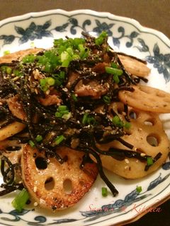蓮根とひじきの梅醤炒め-レシピのメイン写真