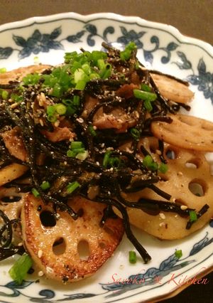 蓮根とひじきの梅醤炒め-レシピのメイン写真