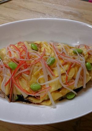 節約おつまみ♪青い部分&納豆オムレツ♬-レシピのメイン写真