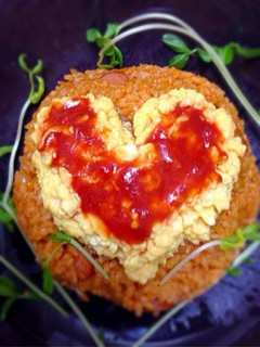 ♡簡単ハートのオムライス♡-レシピのメイン写真