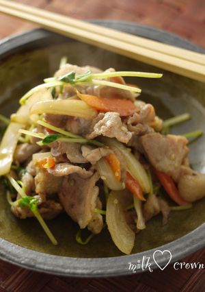 豚肉と豆苗の生姜みそ焼き-レシピのメイン写真