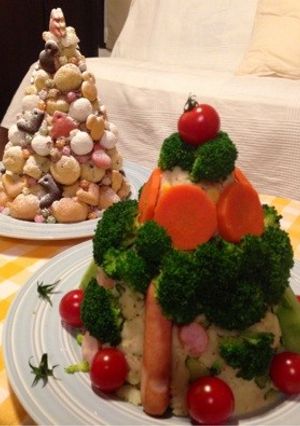 おかずとデザートのツリー-レシピのメイン写真
