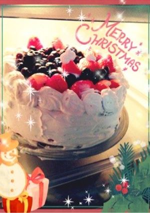 ふわふわシフォン風紅茶デコケーキ-レシピのメイン写真
