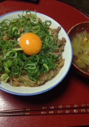 meiko風 たっぷりネギ玉牛丼-レシピのメイン写真