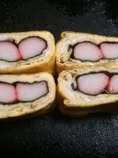 かにかま海苔巻き卵焼き-レシピのメイン写真