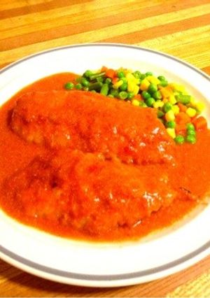 料理男子の白身魚のトマト煮-レシピのメイン写真