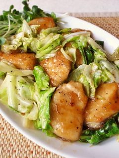 キャベツと鶏むね肉のオイスター炒め-レシピのメイン写真