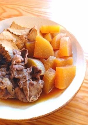 牛肉と大根と厚揚げの炊いたん-レシピのメイン写真