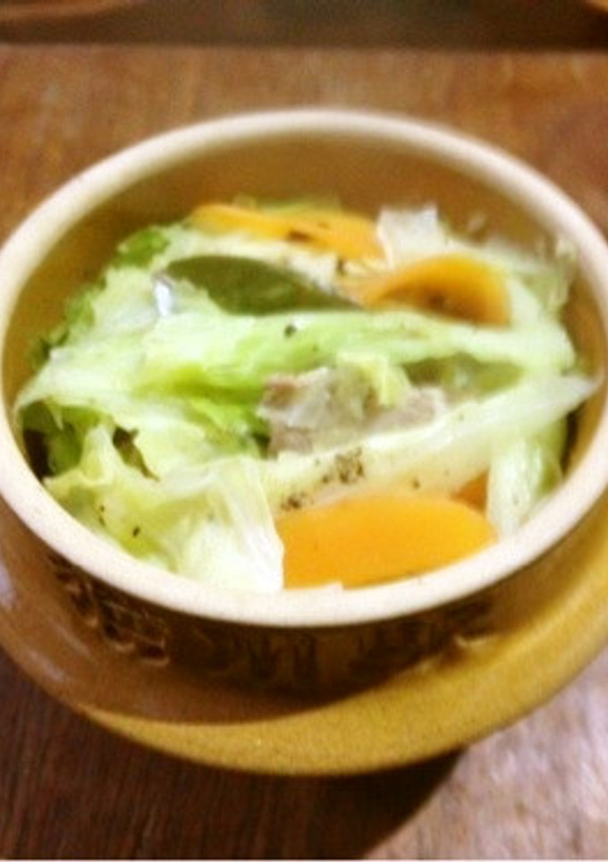 釜飯の器deきゃべつと豚薄切りの蒸し焼き-レシピのメイン写真