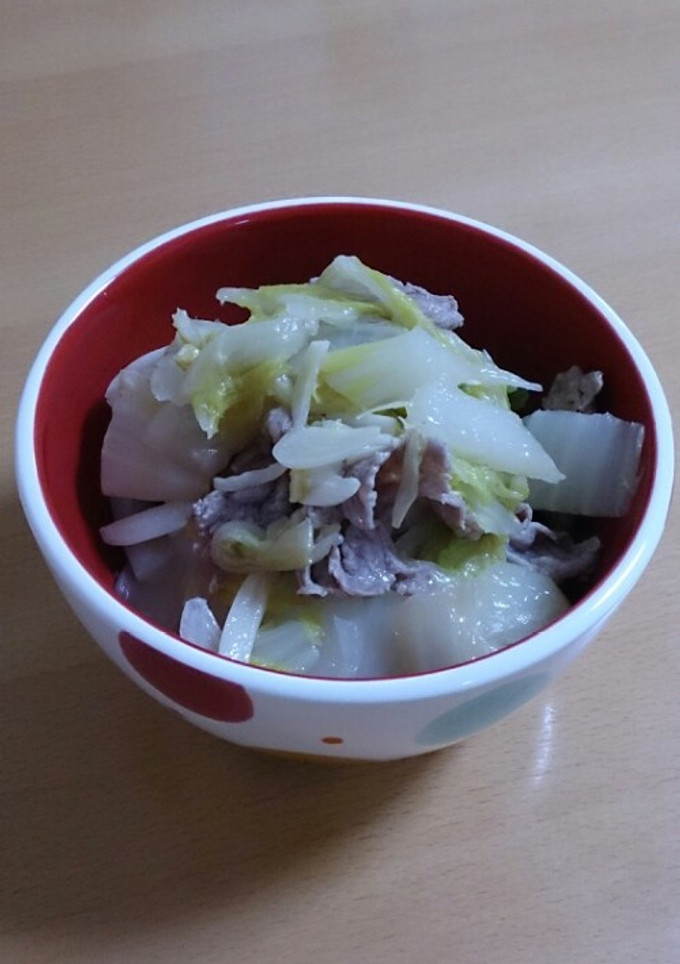 簡単！おいしい！白菜と豚肉のにんにく蒸し-レシピのメイン写真