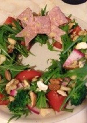 いろいろ野菜のリースサラダ-レシピのメイン写真