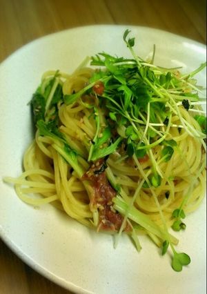 簡単ランチ　ふりかけでじゃこと梅のパスタ-レシピのメイン写真