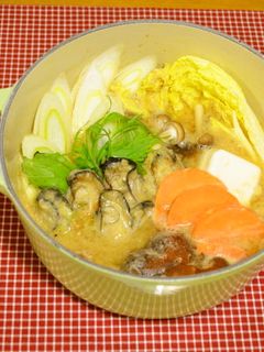 牡蠣のピリ辛みそ鍋-レシピのメイン写真