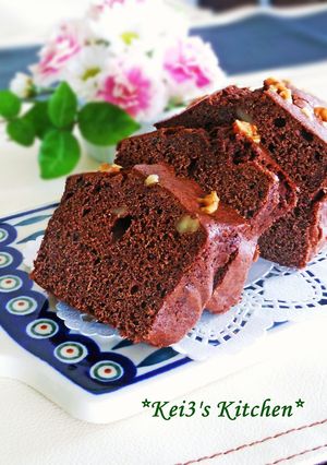 ココアとクルミでパウンドケーキ-レシピのメイン写真