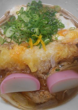 年越しそば・エビ天の卵とじのせ-レシピのメイン写真