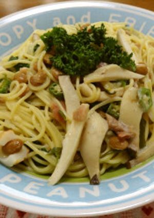 納豆とめかぶのミルクパスタ-レシピのメイン写真