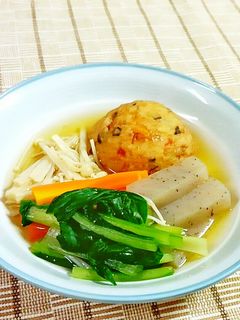 小松菜・蒟蒻とがんもどきの煮物♪-レシピのメイン写真
