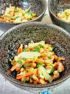 白菜と人参の納豆あえ♪-レシピのメイン写真