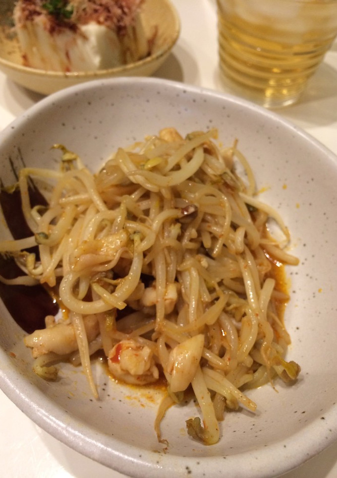 鶏皮ともやしのキムチ炒め-レシピのメイン写真