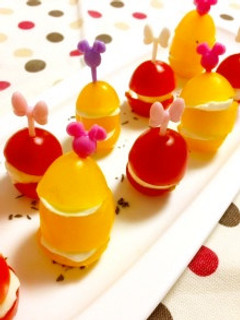 カラフルキュート♡カプレーゼピンチョス-レシピのメイン写真