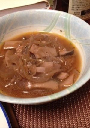 タマネギとキノコの赤ワイン煮込み-レシピのメイン写真